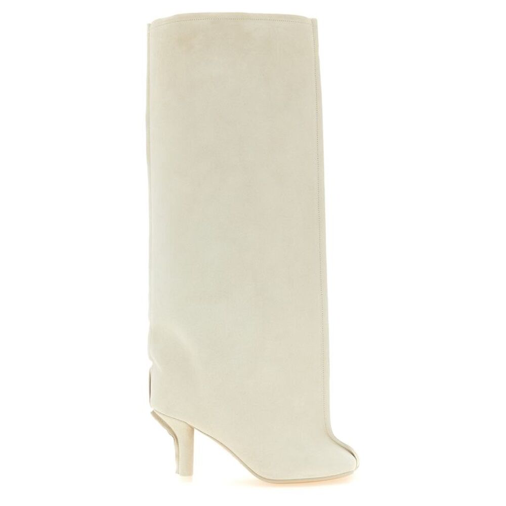MM6 Maison Margiela White Cowhide Over The Women's Knee